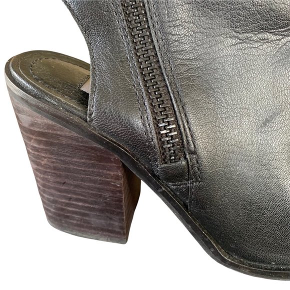 Steve Madden Leather Platform Open Toe Booties - Picture 3 of 8